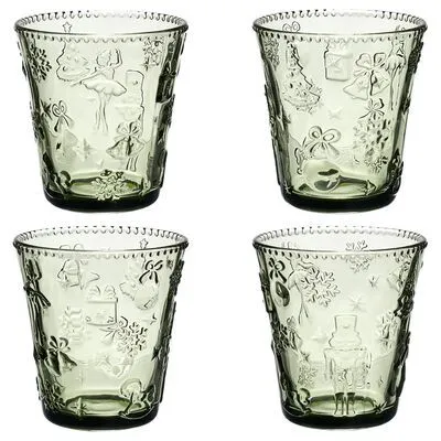 Набор стаканов "ЩЕЛКУНЧИК" green 4шт/280мл в под.уп